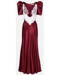 Rodarte - Robe Aus Seide Mit Spitze - Lyst
