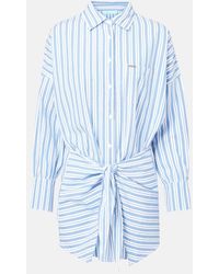 Melissa Odabash - Sara Striped Cotton Shirt Dress - Lyst