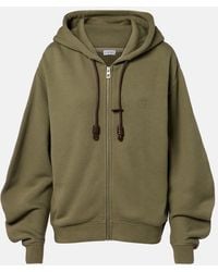 Loewe - Flamenco Cotton And Cashmere Zip-Up Hoodie - Lyst