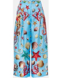 Dolce & Gabbana - Pantalon ample imprime en soie - Lyst