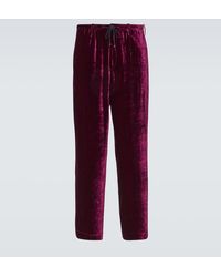 Dries Van Noten - Velvet Sweatpants - Lyst