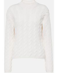 Vince - Cable-knit Wool-blend Sweater - Lyst