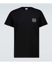 Loewe - T-Shirt aus Baumwoll-Jersey mit Logostickerei - Lyst