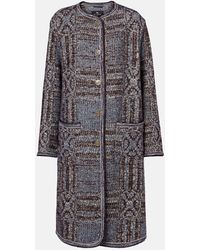 Etro - Cotton And Wool-Blend Jacquard Coat - Lyst