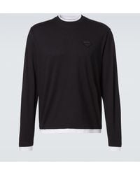 Prada - Sudadera De Jersey De Algodon - Lyst