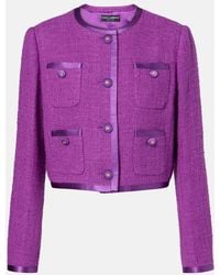 Dolce & Gabbana - Cotton And Silk-Blend Tweed Jacket - Lyst