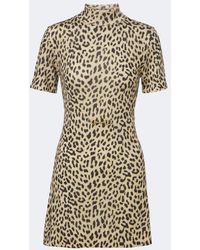RIXO London - Kylie Leopard-Print Wool Sweater Dress - Lyst