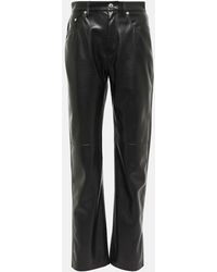 Nanushka - Vinni Faux Leather Straight Pants - Lyst