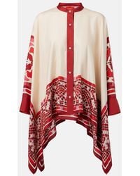 La DoubleJ - Foulard Printed Silk Twill Shirt - Lyst
