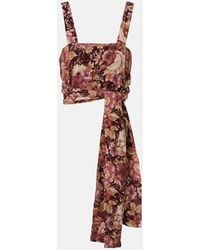 Chloé - Cropped-Top Aus Crepe De Chine Aus Seide - Lyst