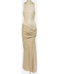 Christopher Esber - Fusion Ruched Faille Maxi Dress - Lyst