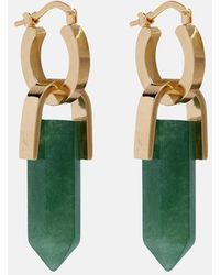 La DoubleJ - Pillar Embellished-Plated Earrings - Lyst