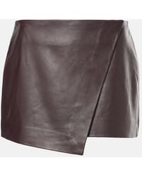 Frankie Shop - Cleo Leather Wrap Skirt - Lyst