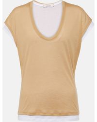 Dorothee Schumacher - Layered Cotton-blend Jersey T-shirt - Lyst