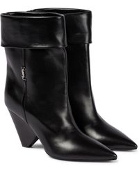 Chaussures Bottes Low boots Yves Saint Laurent Low boot \u201eAnkle Boots Leather Black\u201c noir 