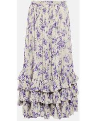 Polo Ralph Lauren - Falda larga de algodon floral - Lyst