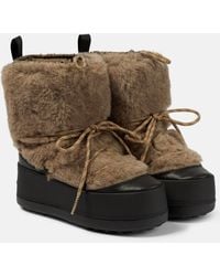 Max Mara - Teddy Shearling Ankle Boots - Lyst
