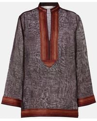 Tory Burch - Sheer Linen Kaftan - Lyst