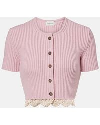 Magda Butrym - Top Aus Kaschmir Mit Haekelstrick - Lyst