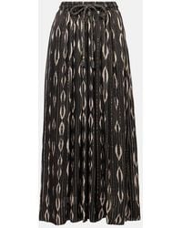 Isabel Marant - Samila Pleated Printed Midi Skirt - Lyst