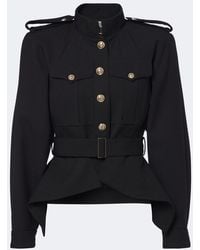 Balmain - Belted Wool Jacket - Lyst
