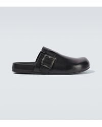 Loewe - Ease Buckle Leather Mules - Lyst