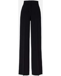 Max Mara - Pantalones Anchos De Cady De Tiro Alto - Lyst