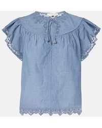 Ulla Johnson - Top Effie De Algodon Con Encaje - Lyst