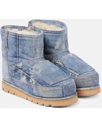 Acne Studios - Botas Batter Con Forro De Borrego - Lyst