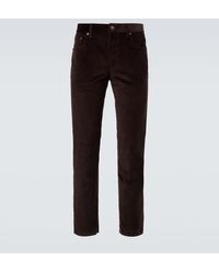 Burberry - Pantalon Slim En Velours Cotele - Lyst