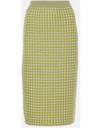 Tory Burch - Knitted Checked Pencil Skirt - Lyst