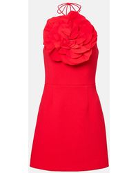 Rebecca Vallance - Vestido Corto Cameron De Crepe Con Aplique Floral - Lyst