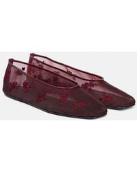 Magda Butrym - Embroidered Mesh Ballet Flats - Lyst