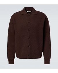 AURALEE - Ribbed-Knit Wool Cardigan - Lyst