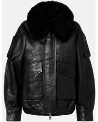 Agolde - Avril Oversized Leather Jacket - Lyst