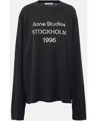 Acne Studios - T-Shirt Con Effetto Vissuto - Lyst