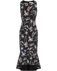 Peter Pilotto Floral Cady Dress - Black
