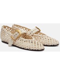Zimmermann - Alchemy Braided Leather Mary Jane Flats - Lyst