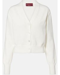 Gucci - Gg Cotton Cardigan - Lyst