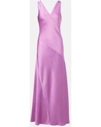 Max Mara - Vestido Largo Pilly De Saten - Lyst
