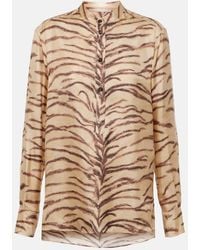 Stella McCartney - Printed Silk Shirt - Lyst