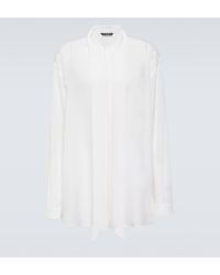 Dolce & Gabbana - Oversized Silk Crepe De Chine Shirt - Lyst