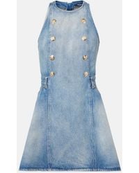 Balmain - Robe En Jean - Lyst