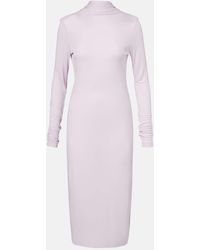 TOTEME - Vestido Midi De Jersey Drapeado - Lyst