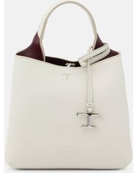 Tod's - T Timeless Mini Leather Tote Bag - Lyst
