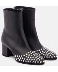 Alaïa - Ankle Boots 60 Aus Leder Mit Kristallen - Lyst