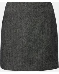 Blazé Milano - Coci Herringbone Wool-Blend Miniskirt - Lyst