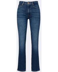 7 For All Mankind - High-Rise Straight Jeans - Lyst