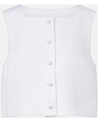 Posse - Rio Linen Crop Top - Lyst