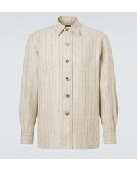 Rubinacci - Striped Linen And Wool Shirt - Lyst
